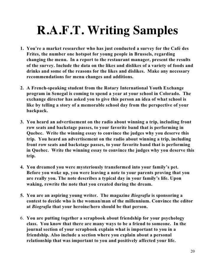 [High School Beginner French] Essay help. HomeworkHelp Reddit raft
