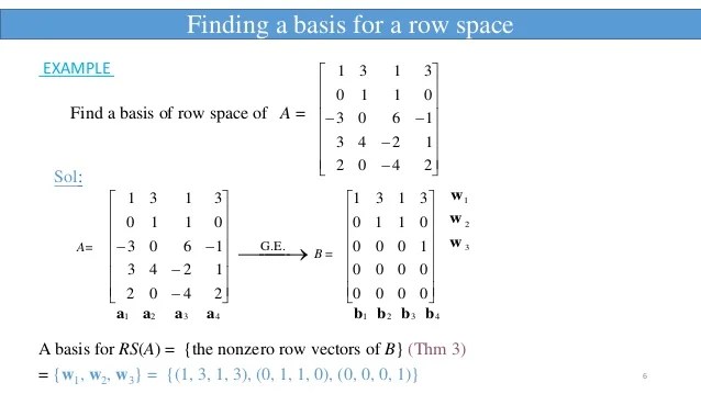 How To Find Null Space Basis