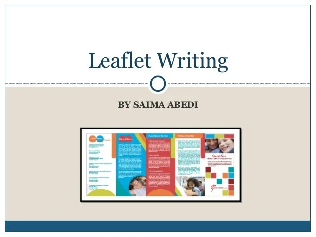 Leaflet Writing presentation