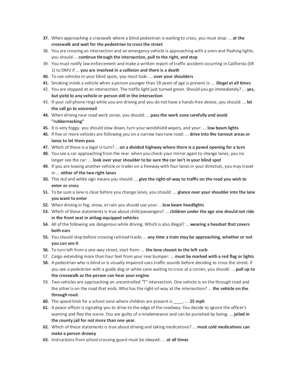Learner dmvpermittestcheatsheet