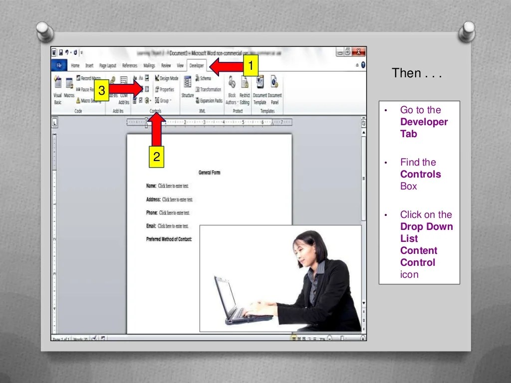 How to create a simple, fillable form using Microsoft Word