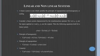 Linear & Non-Linear Systems |Solved problems| | PPTX