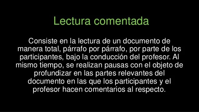 Lectura comentada