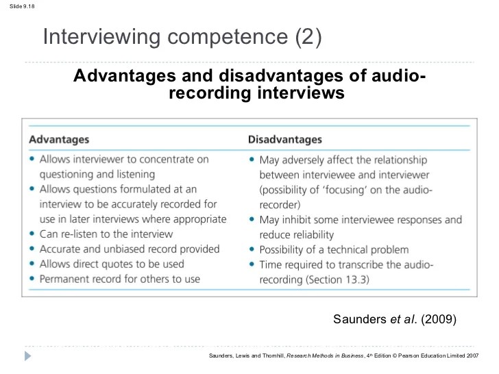 Lecture 10 primary data collection interviews
