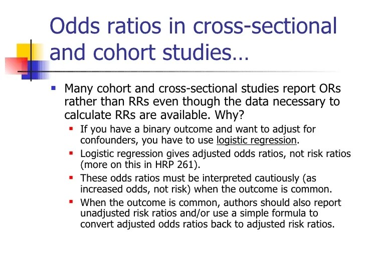 How To Calculate Odds Ratio In Cross Sectional Study Study Poster