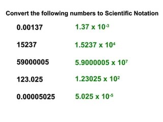 Lecture4 scientific notation | PPT