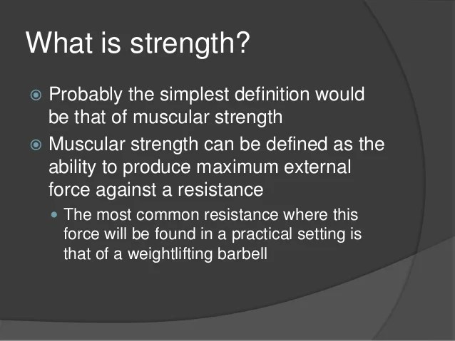 Task Specific Strength Training Task Specific Strength Training