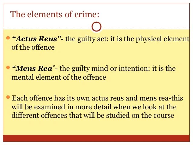 Lecture 6 introduction to criminal law