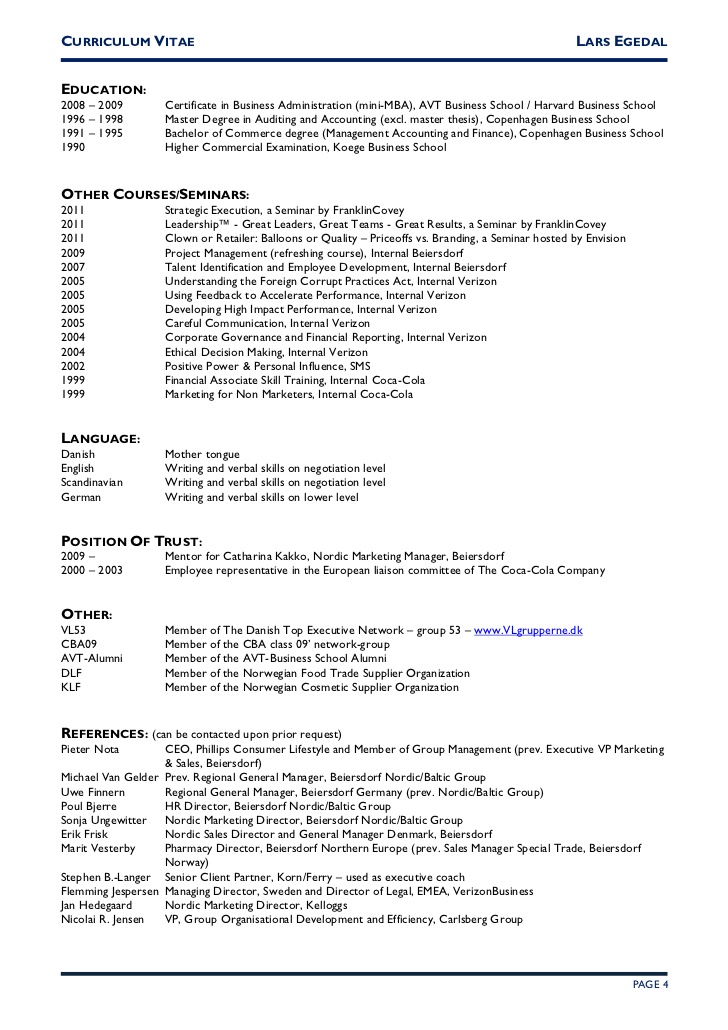 Master thesis cv