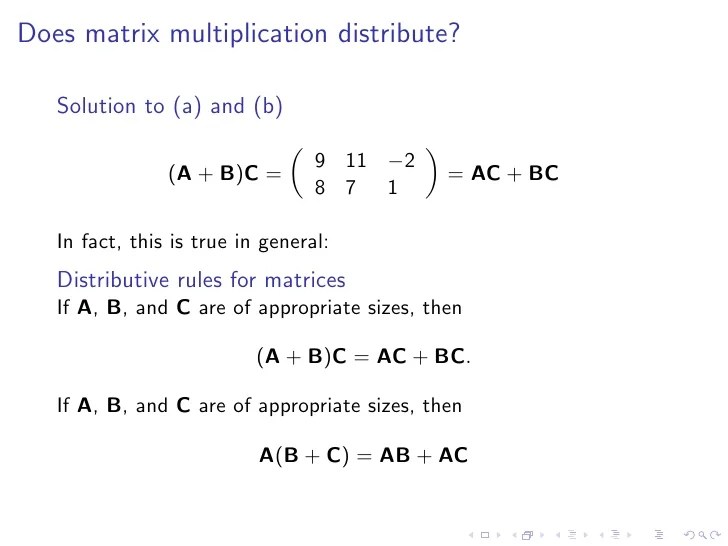 Lesson 5 Matrix Algebra (slides)