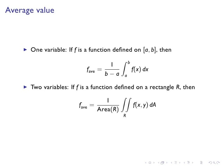 Lesson18 Double Integrals Over Rectangles Slides