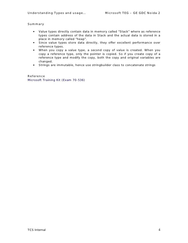 Lesson 2 Understanding Types And Usage In Dot Net