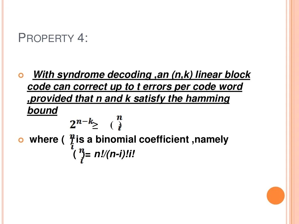 Linear block code