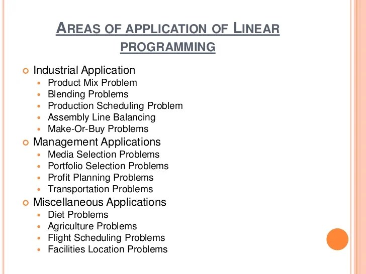Linear programing