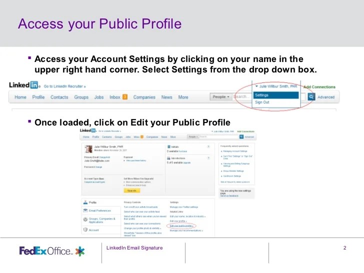 How to add linkedin profile badge to email signature outlook zoqametrix