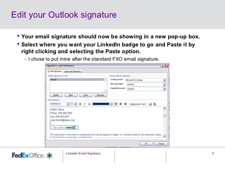 How to add linkedin to email signature outlook infinitepolew