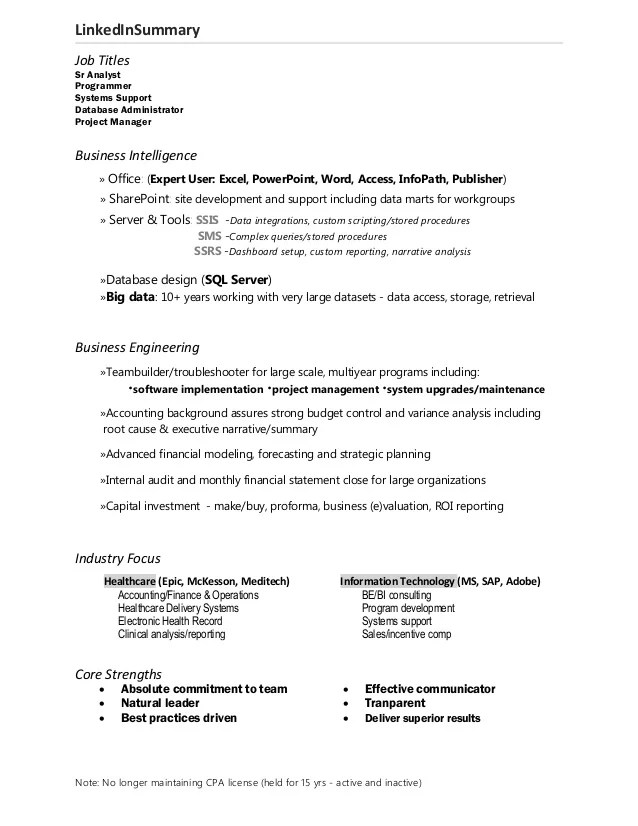 Linkedin Summary linkedin-summary