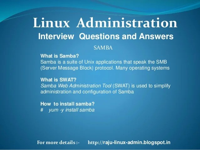 linux interview questions and answers