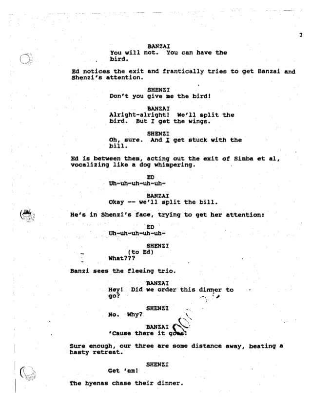 Lion King Script Play