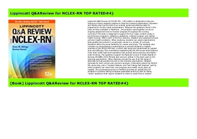 Lippincott Q&A Review for NCLEXRN TOP RATED4}