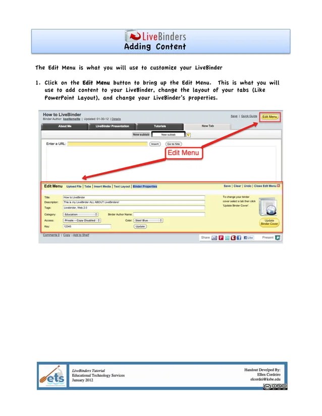 LiveBinders Tutorial