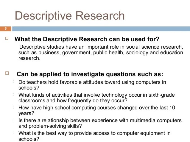 Whether these research paradigms are necessarily. Lm descriptive research