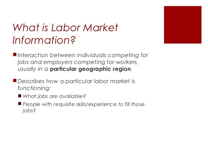 Understanding and Using Labor Market Information