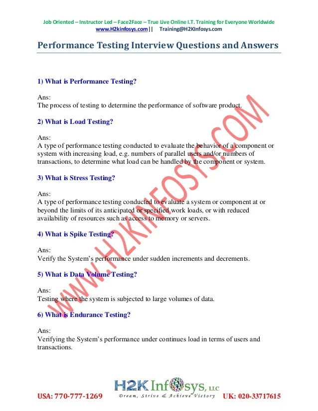 Latest Loadrunner Interview Questions Performance Testing Interview…