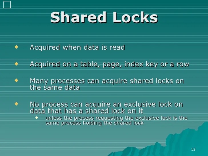 Locking And Concurrency