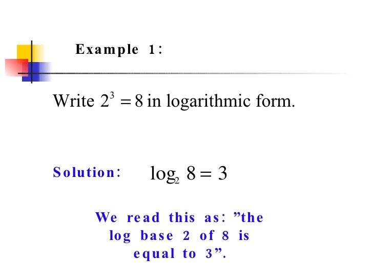 Logarithms and logarithmic functions