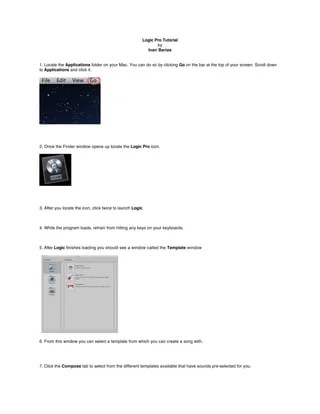 Logic Pro Tutorial | PDF