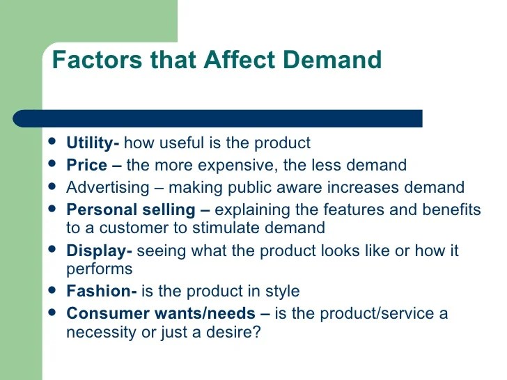 M10 L4 Factors That Affect Pricing