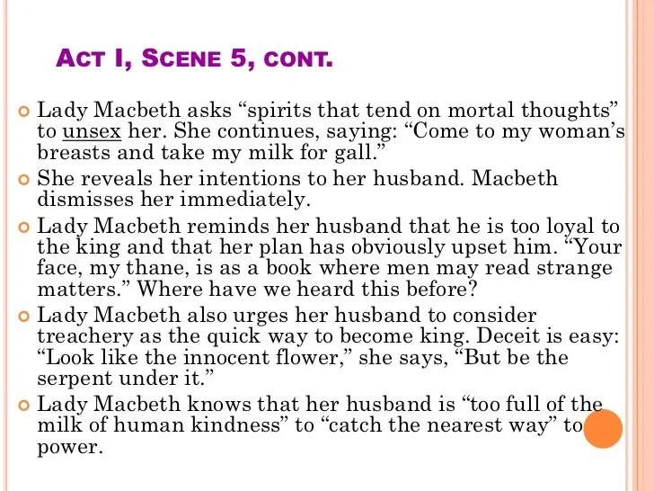 Macbeth ( analysis of acts )