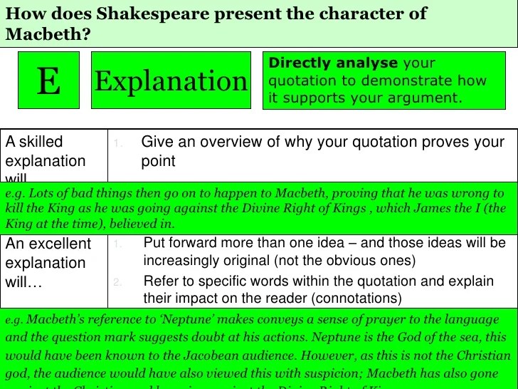 Quotes to support lady macbeth going crazy. Macbeth PEE+ example