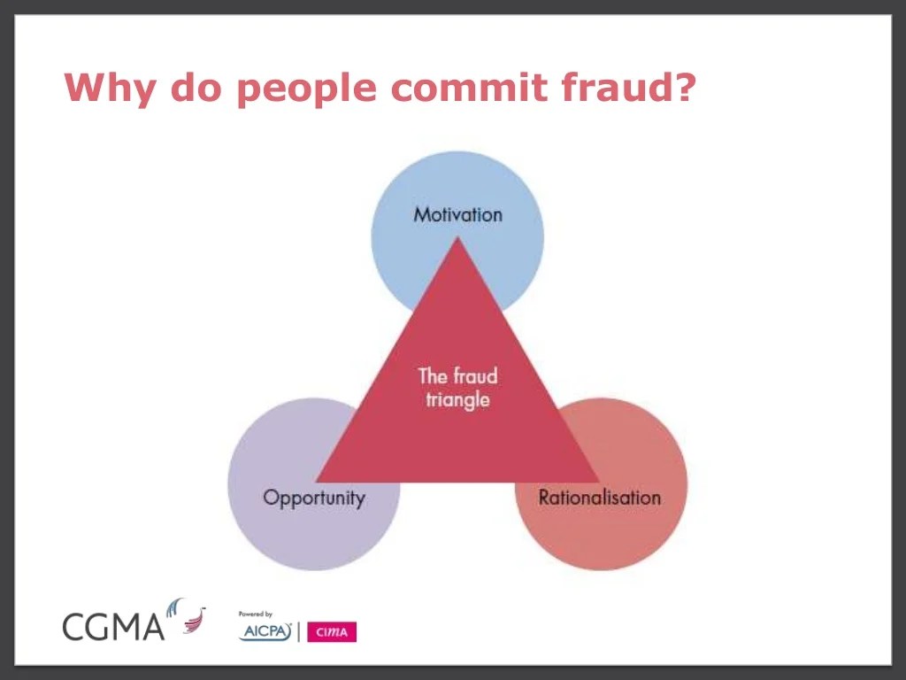 Why do people commit fraud?