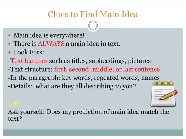 Main idea PPT