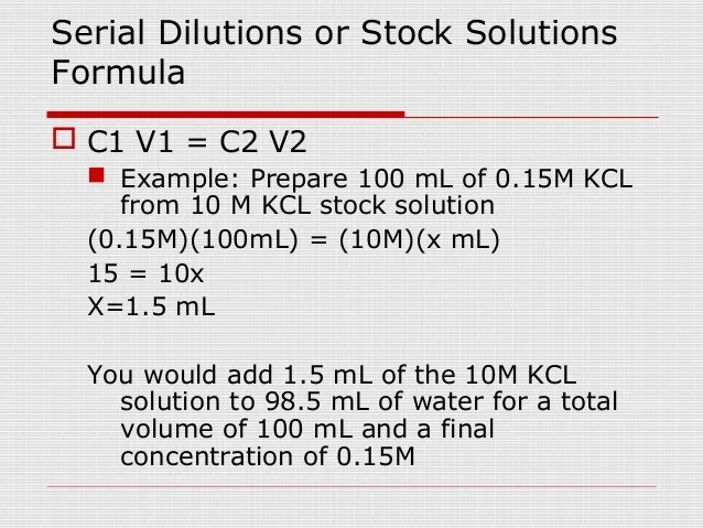 Making solutions