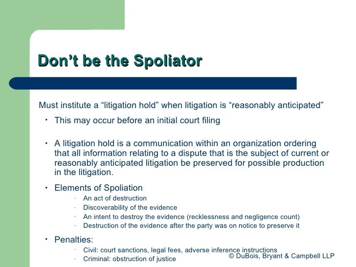 Electronically Stored Information