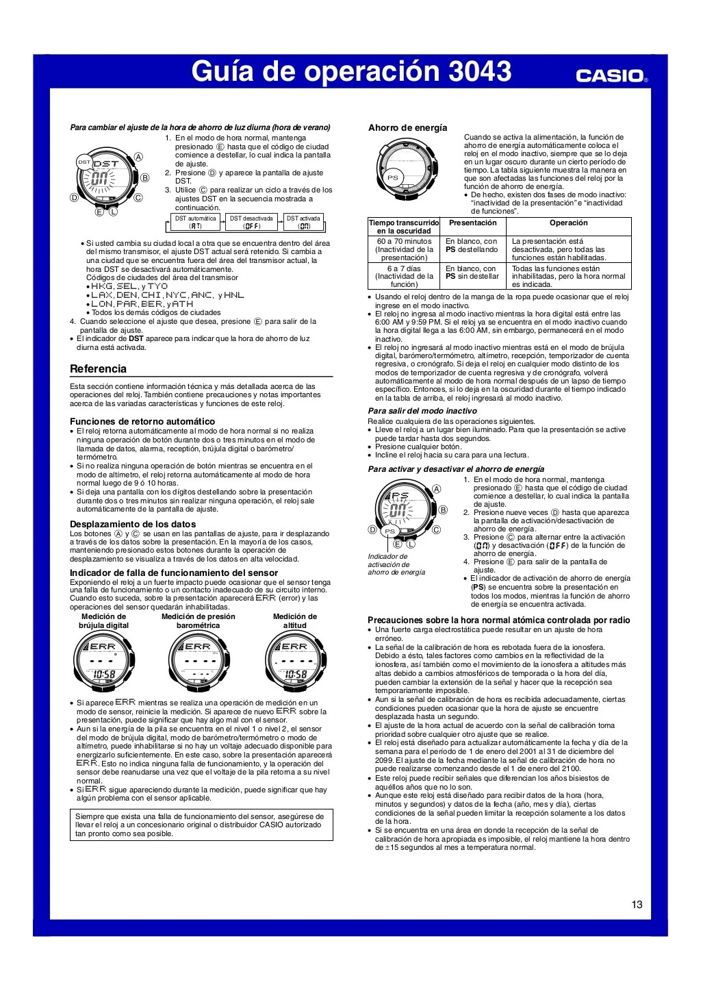 Manual casio