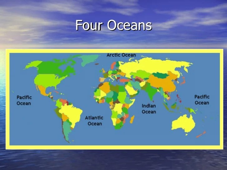 The Four Oceans Map Map skills foldable