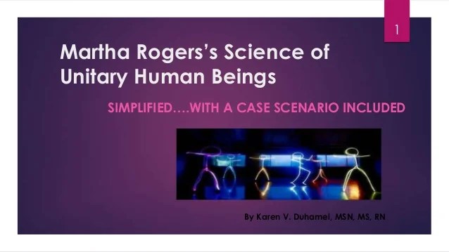 Martha Rogers’s Science of Unitary Human Beings...simplified...with a…