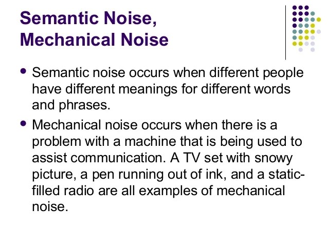 😎 Example of semantic barriers to communication. What are