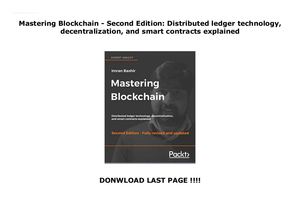Mastering Blockchain Second Edition Distributed ledger
