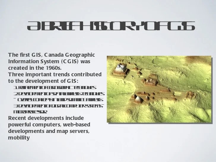 GIS in Natural and Built Environments Lecture 1