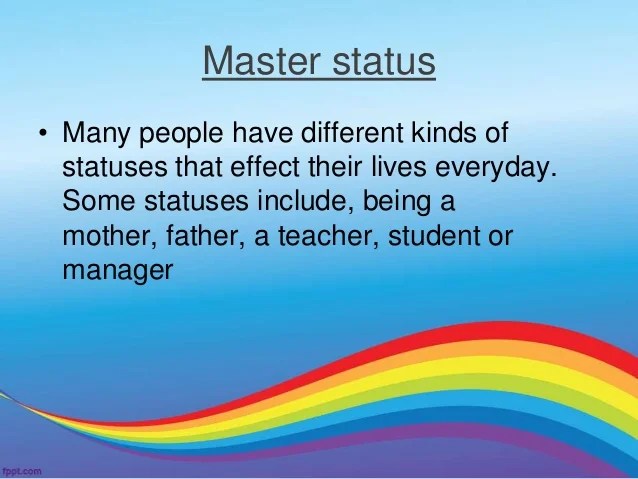 Master status