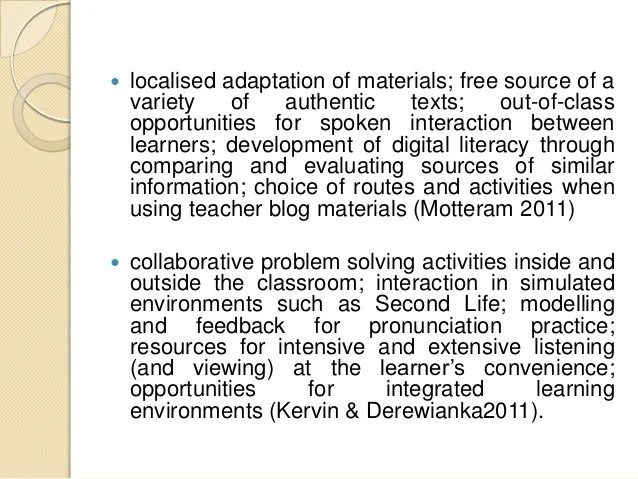 Materials development for language learning and teaching