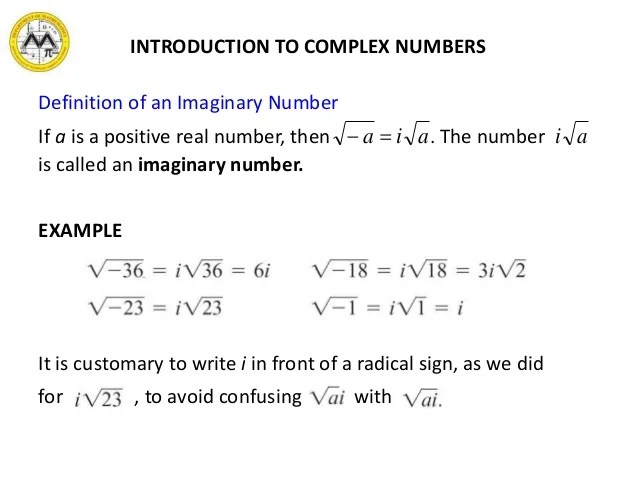MIT Math Syllabus 103 Lesson 5 Complex numbers