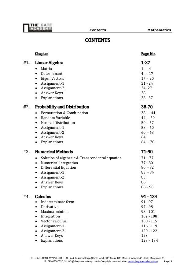 Civil Engineering Mathematics,THE GATE ACADEMY