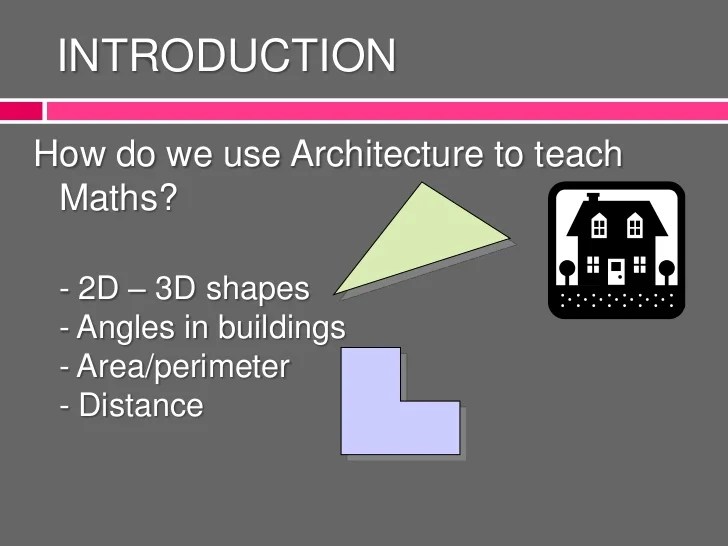Maths in architecture