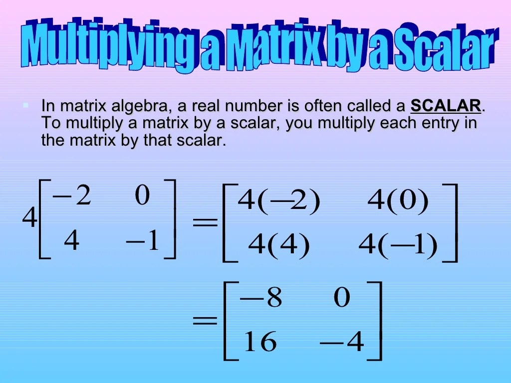 Matrix basic operations
